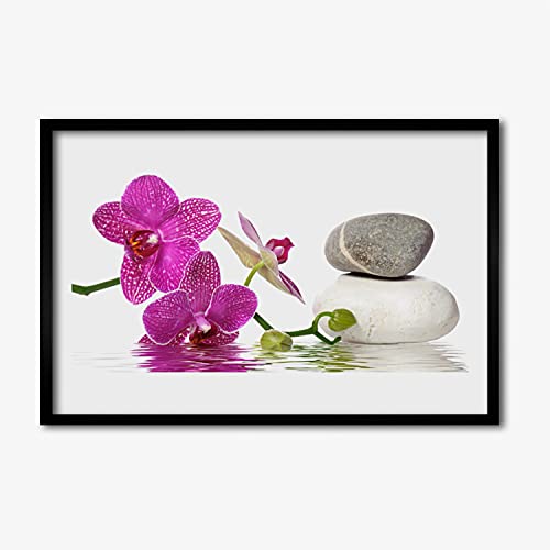 Affiche avec cadre en MDF Tulup 60x40 cm pour habiller un mur vide avec une fleur