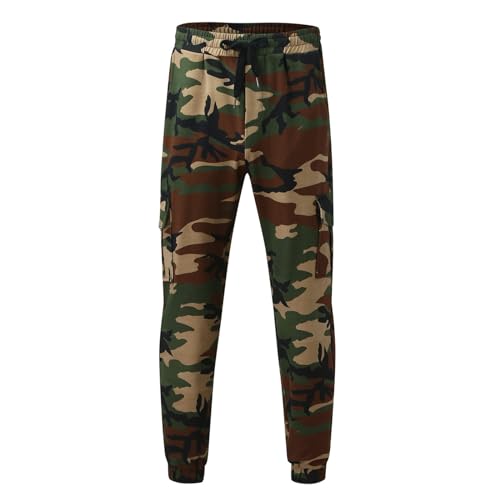 Pantalones cargo para hombre con camuflaje y patchwork de Munweiyu 3