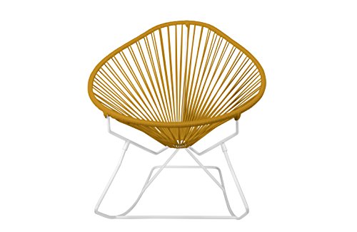 Innit Designs i03-02-14 Innit Rocking Chair Gold Weave on White Frame
