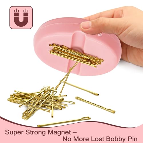 Image of Sizobi Magnetic Bobby Pin Holder,Magnetic Pin Cushions for Sewing | (Pins Excluded) Securely Holds Metal Hair Clips & Paper Clip, Sewing Supplies,Needle Magnetic Quilting Pins Holder Organizer