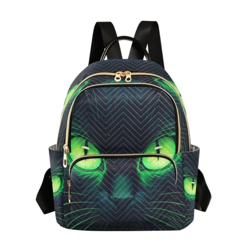 Sac à dos bookbag vert oeil de chat pour adolescent voyageur