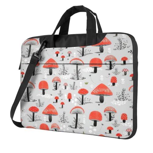 Sacoche pc portable imprimé champignon pour aller au bureau ou à l'université