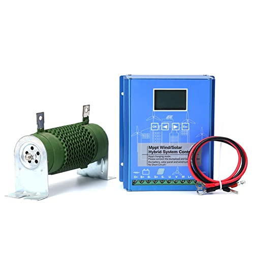 HUIZHITENGDA - HUIZHITENGDA 1000W Wind Solar Hybrid -Ladung Controller, 12 V/24 V/48V Auto MPPT -Ladungsregler mit LCD -Anzeige für 500W Windturbinengenerator 500W Solarpanel,12V