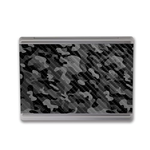 Image of MightySkins Carbon Fiber Skin Compatible with Microsoft Surface Laptop Go 3 (2023) Full Wrap Kit - Black Camo | Protective, Durable Textured Carbon Fiber Finish | Made in The USA