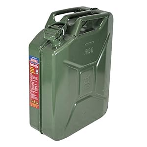 Faithfull FAIAUJERRY20 20 Litre Metal Jerry Can UN App, GS TUV Certified – Green