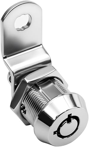 Miniatura 3 de Toolbox Lock Tubular Cam Gancho de bloqueo de repuesto con llave igual (58 pulgadas, acabado cromado, paquete de 2)