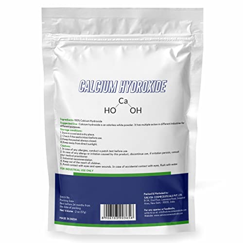 Myoc Calcium Hydroxide Powder- 2Oz, Calcium Hydroxide Powder Bulk, Calcium Hydroxide Powder/Slaked Lime, Hydrated Lime Calcium Hydroxide, Non-Gmo, Paraben Free & Sulphate Free #TOP1