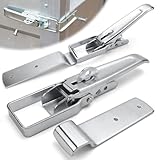 Zazafolora Pack of 2 Bordwandverschluss Anhänger Exzenterverschluss mit Sicherung 210mm Spannverschluss Anhänger Verschluss Bordwand aus verzinktem Stahl, für LKW, Transportfahrzeuge