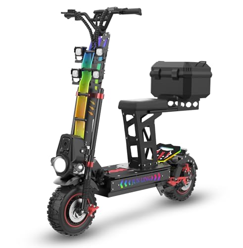 Image of JL86 Offroad Electric Scooter - 55 MPH & High-Performance 10000W Fastest Dual Motor, 75-Mile Long Range, 13 inch Off Road Tires, 60V 40Ah Power Battery, 4-Piston Brakes