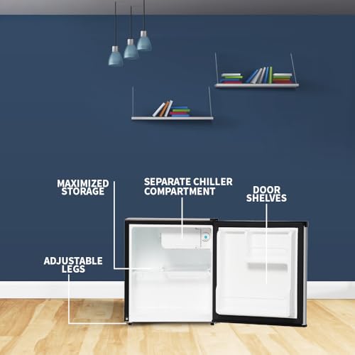 Image of SHARP 50L 2 Star Mini Direct Cool Single Door Refrigerator |Japan 7 Shield Protection|Toughened Glass shelves (Metal Silver, SJ-MRW055N3-PSS)