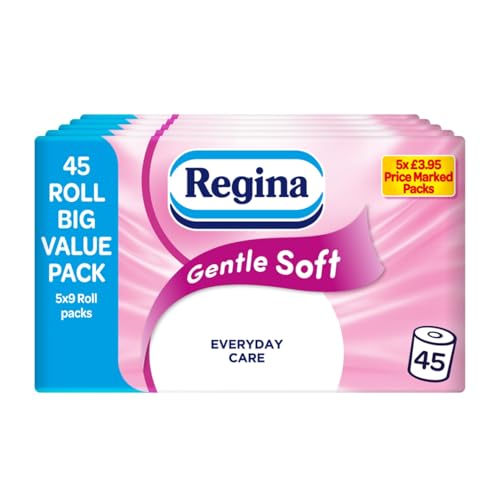 Regina Gentle Soft 45 Rolls of Toilet Tissue 3-Ply