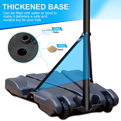 HIONRE Professioneller Verstellbarer Netzballkorb für Jugendliche, 3 m