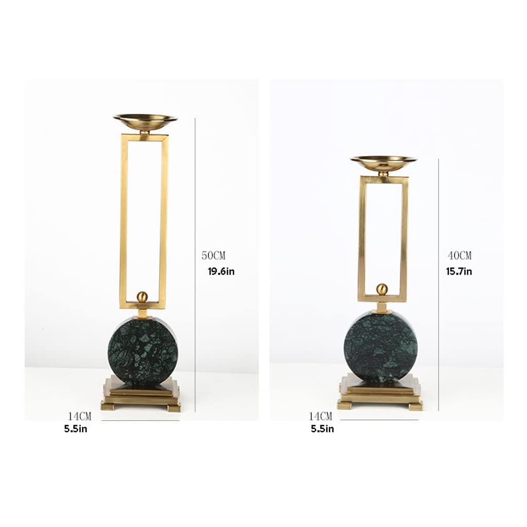 Kerzenständer Retro Candlestick Wohnzimmer Marmor Candlestick Ornament Französische romantische Kerzenlestick -Ornament Kerzenhalter (Size : A)