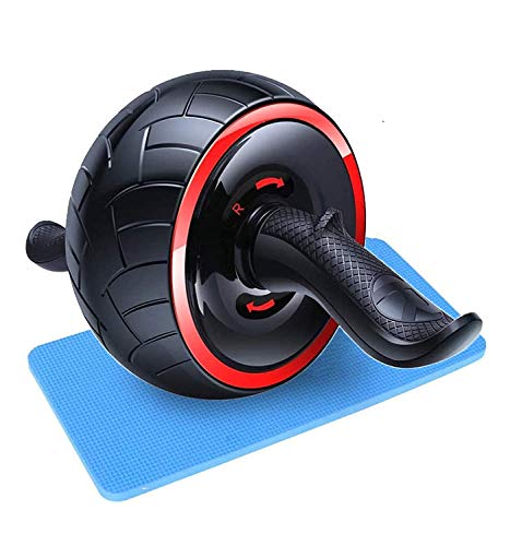 GROSSē AB Wheel Roller, Exerciser Abdominal Press Wheel Pro with knee Pad Portable Equipment for Home Exercise Muscle Strength Fitness (Random Color) (Single Wheel Ab Roller)