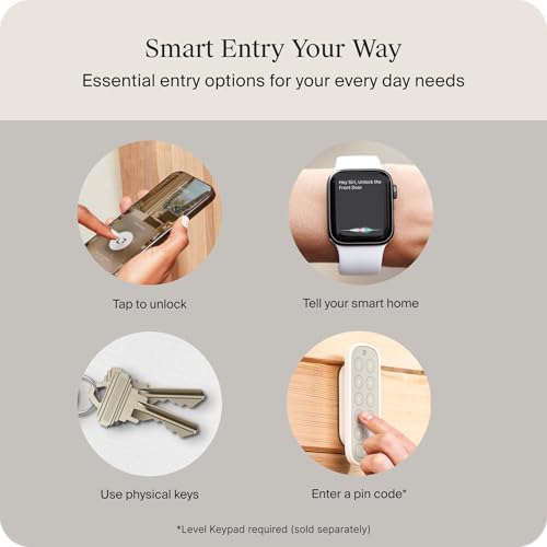 Locks Level Lock Smart Lock – World’s Smallest, Most Beautifully Designed Matter-Over-Thread Deadbolt – Level App for iOS & Android | Works with Apple Home (Satin Nickel) SmartThings Compatible Locks Level Lock Smart Lock – World’s Smallest, Most Beautifully Designed Matter-Over-Thread Deadbolt – Level App for iOS & Android | Works with Apple Home (Satin Nickel) SmartThings Compatible
