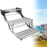 Einziehbare elektrische Stufen für Freizeitfahrzeuge, 200 kg Tragfähigkeit, faltbare Konstruktion aus Aluminiumlegierung, rutschfestes Design, ideal für Anhänger und Camper