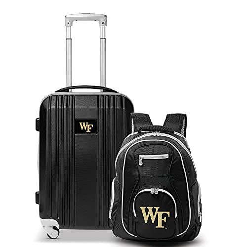 Wake Forest University Deacons 2-Piece Luggage Set, Includes 21-inch Two-Tone Hardcase Spinner and 19