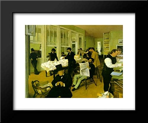 Portrait In A New Orleans Cotton Office 18x15 Framed Art Print by Edgar Degas