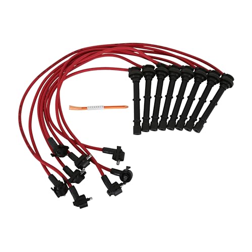 MSD 32219 Super Conductor Spark Plug Wire Set, Red