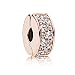 SUNWIDE Shining Path Clip Elegant Spacer Charms fit Pandora Charms Bracelets (Rose Gold)