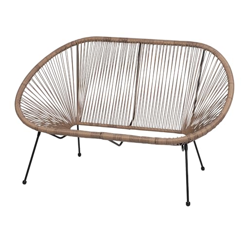 Urban Living SUNNYDAYS Le Cabana Sofa 2 Places en RESINE Taupe 137X92XH85CM
