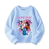 [Kwijhbn] 綿 キッズ パーカー K-POP ガールズ！デーモン・ハンターズ 長袖 子供服 日常服 ゆったり スウェットシャツ 柔らかい 応援服 春秋服 140CM