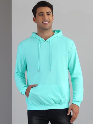 Lars Amadeus Men's Hoodie Sweatshirt Long Sleeves Soild Drawstring Pullover with Pocket3