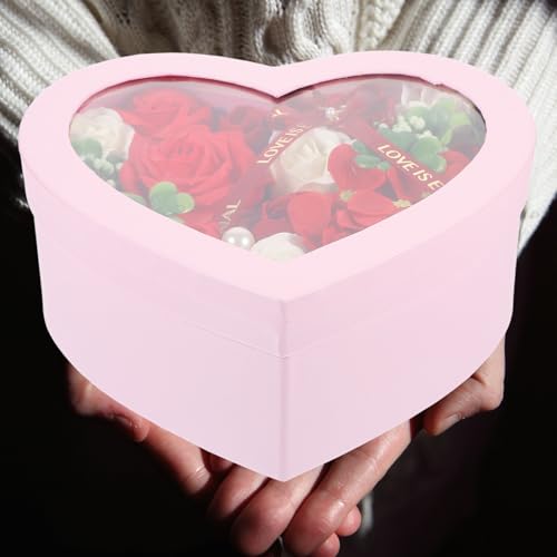 Boîte à fleurs en savonnette rouge, un décor floral solide sans entretien