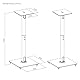 my wall 2er Set Lautsprecherständer - HS35L, Boxenständer belastbar bis 25 kg, Mit Anti-Vibrationsmatte, Lautsprecher Standfuß, wechselbare Füße, sicherer Stand und unverfälschter Sound