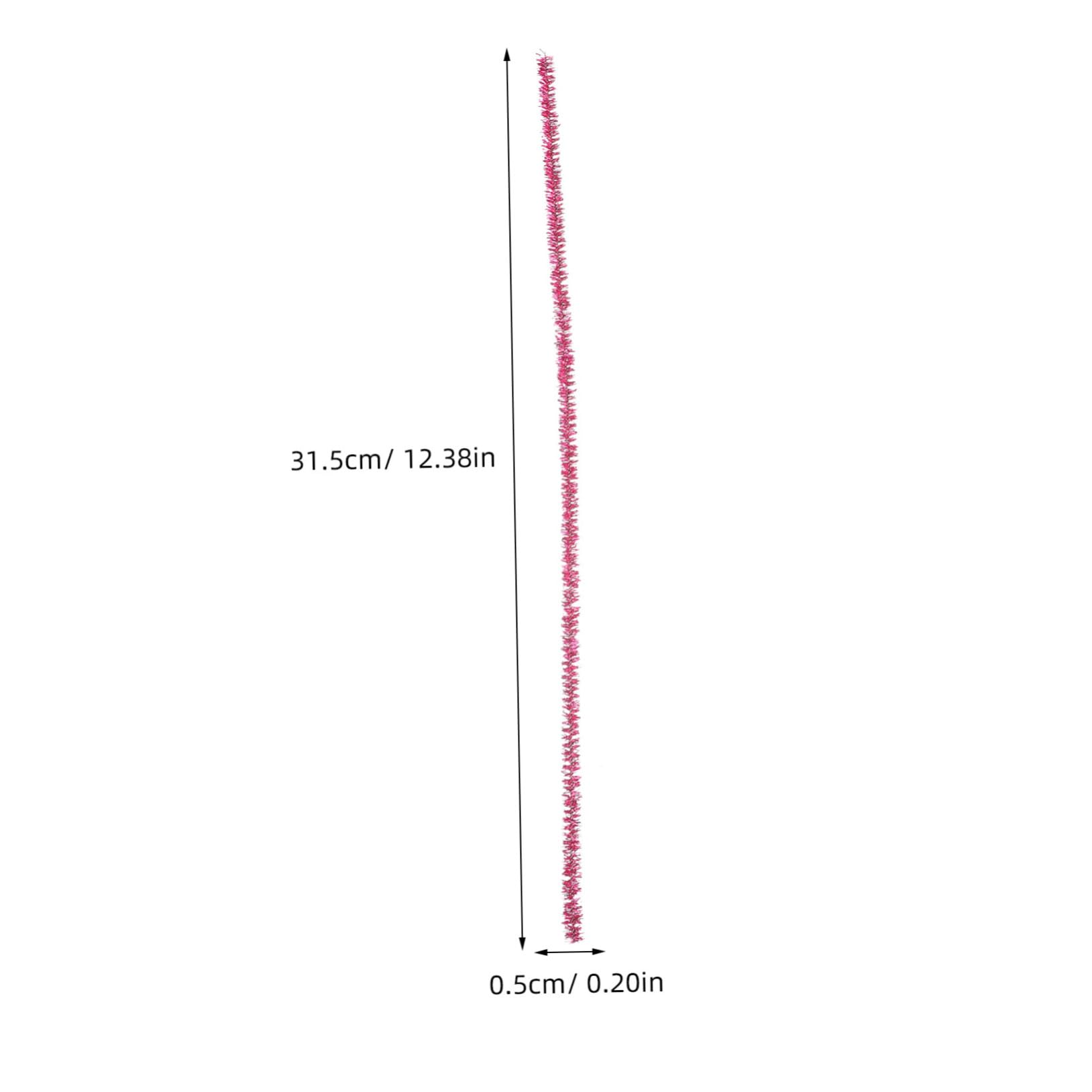 VILLCASE 100Pcs Shiny Twisted Stick Fluffy Chenille Stems for DIY Crafts Party Supplies for Christmas Decorations and Creative Projects