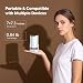 Wowlink Mini Beamer 4K Unterstützt Smart Projektor‌ mit WiFi 6 BT5.4 integrierten Apps Auto Horizontaler Trapezkorrektur, Stereo Lautsprecher mit Smart Air-Mouse-Fernbedienung, Beige