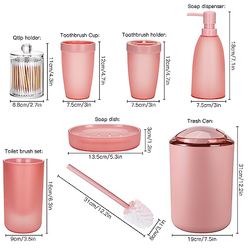 Juego de accesorios de baño de 8 piezas para eliminar el desorden con soporte de cepillo 6