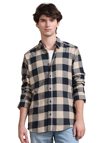 Image of StitchX Men's Brushed Cotton Buffalo Checkered Shirt-S-2XL