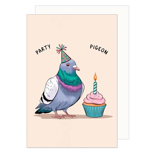 Edition Seidel Premium Geburtstagskarte mit Umschlag. Glückwunschkarte Grußkarte Karte mit lustigem Spruch Geburtstag Happy Birthday Mann Frau Teenager Taube (G3635 SW024)