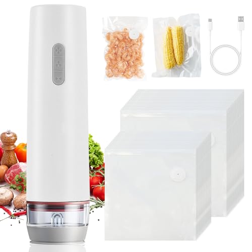 Petite machine à emballer sous vide, blanche,...