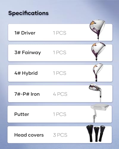 8-Piece Womens Golf Club Set