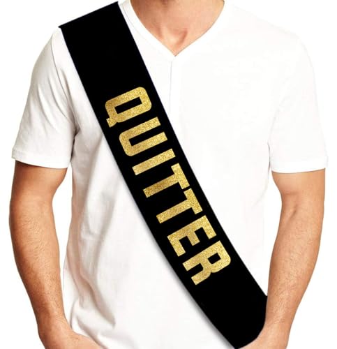 Sterling James Co. Quitter Retirement Party Sash - Funny Retirement Party Supplies, Ideas, Gifts and Decorations
