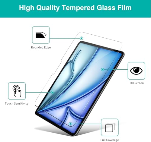 Image of VERTUS Premium Tempered Glass Screen Protector for Apple iPad Air 11 M2 (2024) (A2899, A2900, A2902, A2903) with Anti-Scratch & Smudge Proof Coating