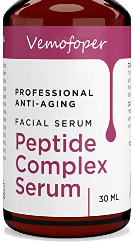 Peptide Serum Complex - Organic & All Natural - Best Anti-Aging Face Serum - Boosts Collagen, Reduce Wrinkles, Repairs Damaged Skin - Made in USA