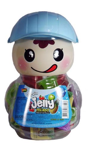 Uno Fruit Jelly Mixed Natural Fruit with Coconut Fruit Chunk in Coin Bank