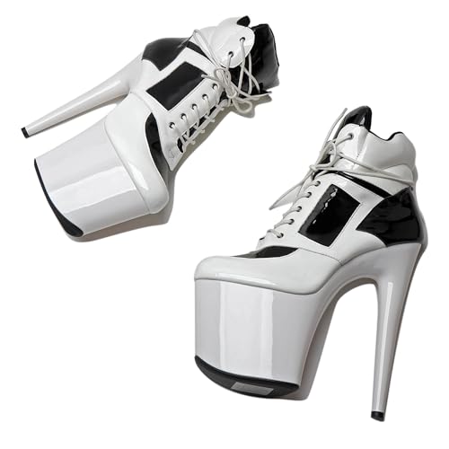 WUXIN H&P Women's 8 in Pole Dance Boot Shoes Heels,8 in Exotic Stiletto Pole Dance Boot Shoes Platform,8 in Stiletto Platform Pole Dancing Shoes Ankle Boots Heels 20 cm 5