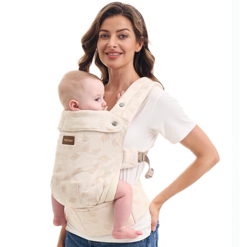 Image of Momcozy Baby Carrier - Ergonomic, Cozy and Lightweight Carrier for 7-45lbs, Effortless to Put On, Ideal for Hands-Free Parenting, Enhanced Lumbar Support, Purehug for Infant to Toddler, Geometry