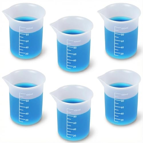 6 vasos de silicona para medir de 100 ml miniatura 7