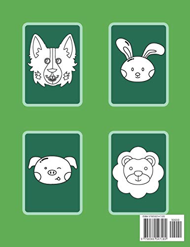 Animal Faces Coloring Book: A Coloring Book Featuring Cute Animal Faces from Jungles Forests Farms f