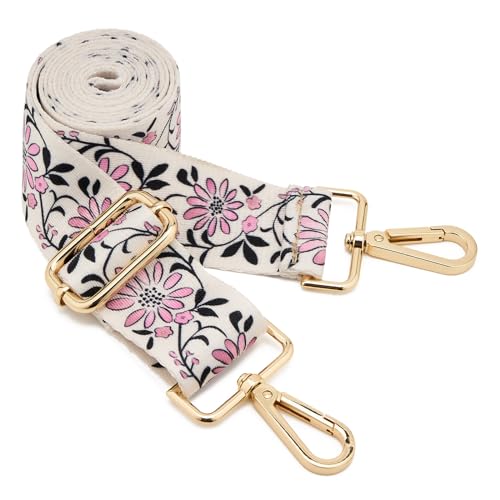 Image of ZOOEASS Wide Shoulder Strap Adjustable Replacement Belt Guitar Style Crossbody Bag Handbag Strap Multicolor Canvas Straps(Wide:1.5in)(Color41)