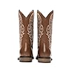 Bruno Marc Men’s Western Cowboy Boots Classic Leather Mid Calf Riding Boots with Embroidered Stitching Durable Work Boots,Size 10,Brown,BMUMMB2501 #3