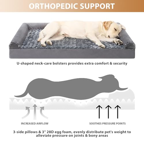 Orthopedic-Dog-Beds-for-Large-Dogs-Sofa-Dog-Bed-with-Removable-Bolsters-Washable-Cover-Waterproof-Dog-Couch-Bed-with-Nonskid-Bottom-for-Medium-Large-Dogs-41-27-7-Inch-Grey