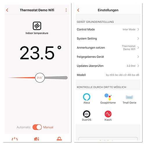 SM-PC®, Raumthermostat Thermostat programmierbar LED Touchscreen Digital WiFi WLAN schwarz #870