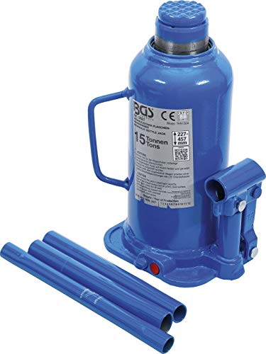Cric à vérin hydraulique bouteille 15 tonnes BGS 9887 pour levage de camion