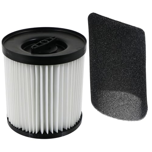 SPARES2GO Filtre cartouche + manchon mousse pour aspirateur Titan TTB774VAC 16L TTB775VAC 20L TTB776VAC 30L TTB777VAC 40L